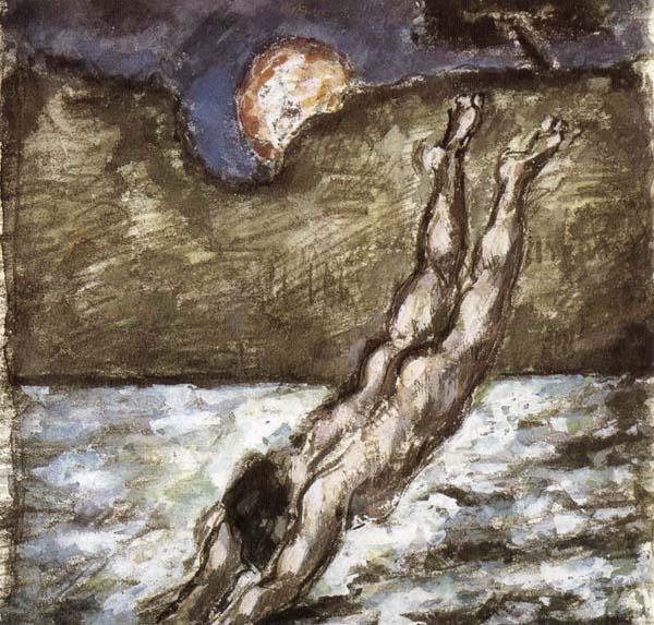 Paul Cezanne Femme piquant une tete dans i eau Spain oil painting art